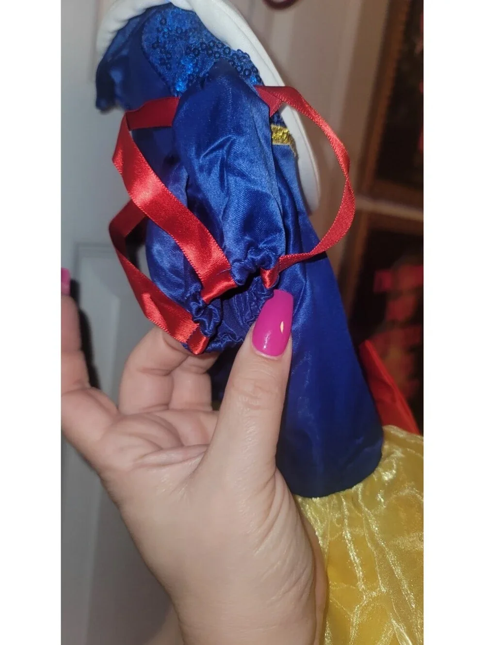 DISNEY PRINCESS SNOW WHITE SEQUIN RUFFLE DRESS RED BOW PET DOG SIZE XL
